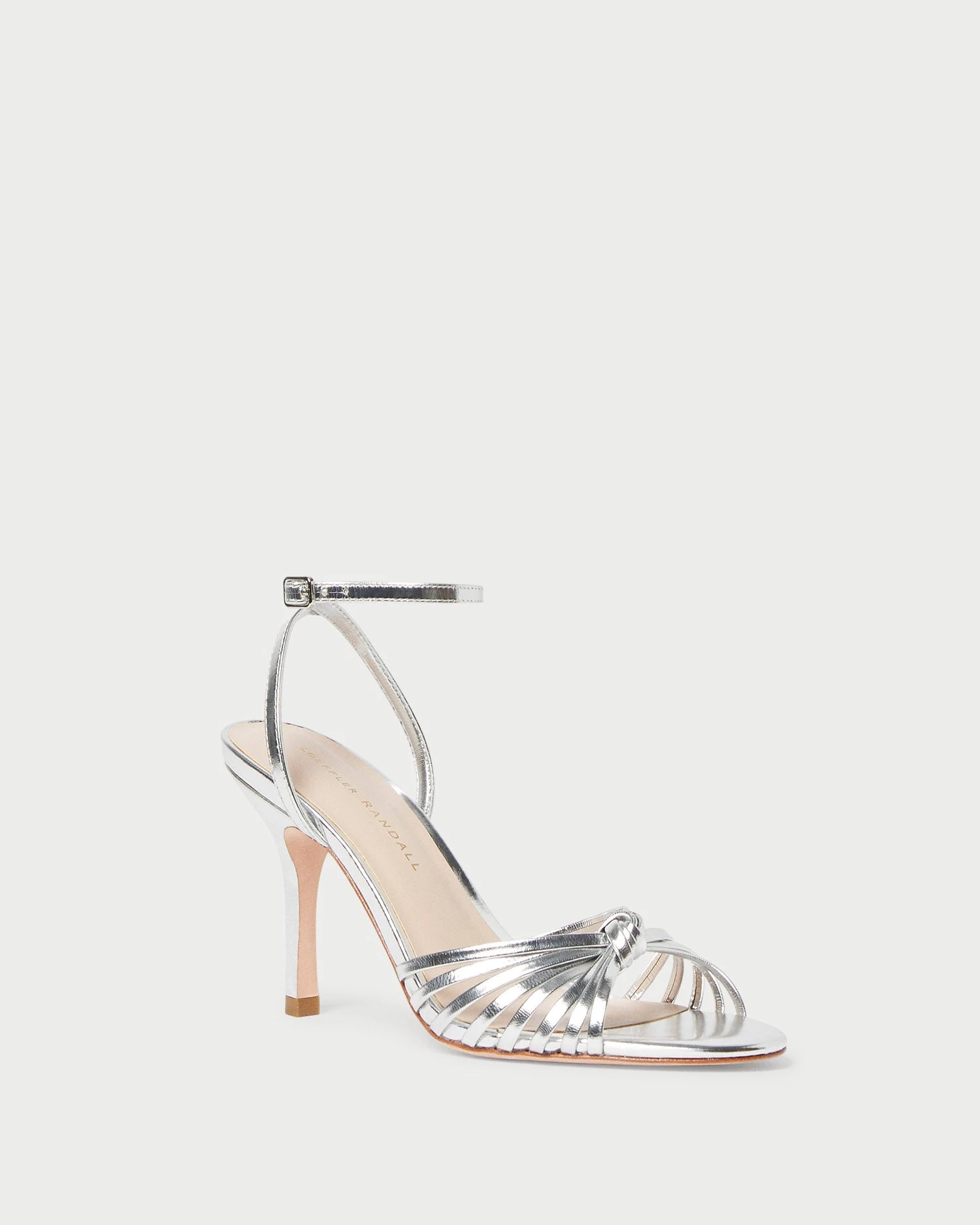 Loeffler Randall Ada Silver Knot Heeled Sandal 1 Loeffler Randall Ada Silver Knot Heeled Sandal