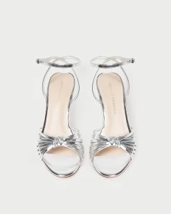 Loeffler Randall Ada Silver Knot Heeled Sandal 7 Loeffler Randall Ada Silver Knot Heeled Sandal -Outlet Velin Studio Store ADA ML SILVER 3