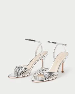 Loeffler Randall Ada Silver Knot Heeled Sandal -Outlet Velin Studio Store ADA ML SILVER 4 1
