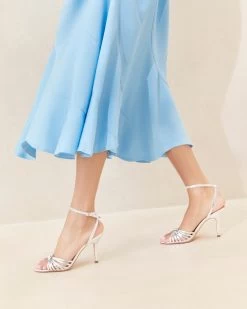 Loeffler Randall Ada Silver Knot Heeled Sandal -Outlet Velin Studio Store ADA ML SILVR 008copy 1