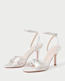 Loeffler Randall Ada Cream Knot Heeled Sandal 7 Loeffler Randall Ada Cream Knot Heeled Sandal -Outlet Velin Studio Store ADA SATN CREAM 3 1