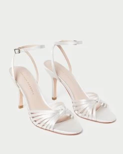 Loeffler Randall Ada Cream Knot Heeled Sandal -Outlet Velin Studio Store ADA SATN CREAM 4