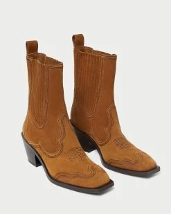 Loeffler Randall Agnes Cacao/Espresso Western Boot -Outlet Velin Studio Store AGNES SPLS CAESP 3