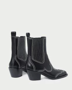 Loeffler Randall Agnes Black/Cream Western Boot 8 Loeffler Randall Agnes Black/Cream Western Boot -Outlet Velin Studio Store AGNES VA BLKCR 4
