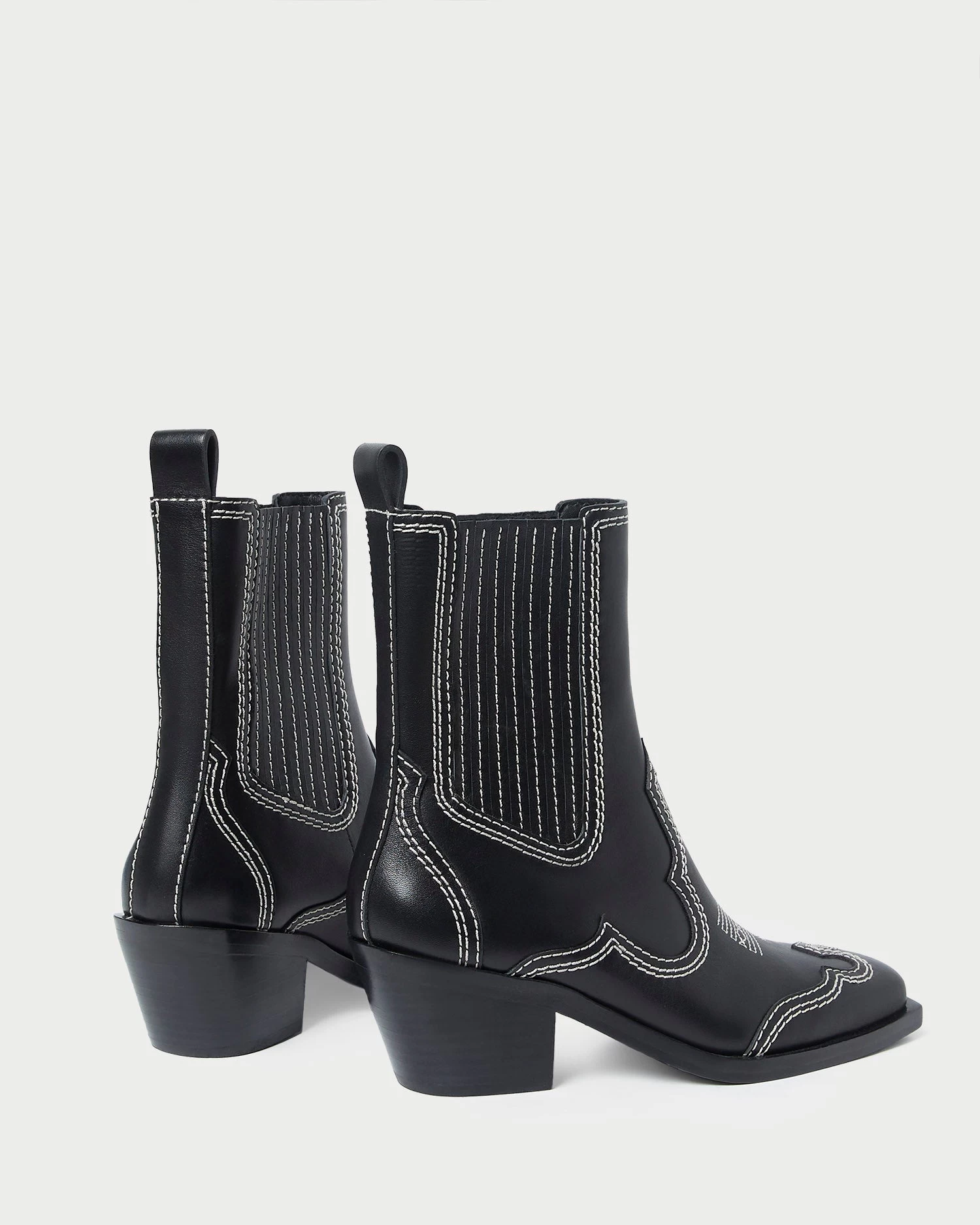 Loeffler Randall Agnes Black/Cream Western Boot 4 Loeffler Randall Agnes Black/Cream Western Boot - Image 4
