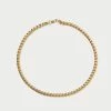 Loeffler Randall Allegra Gold Lock Chain Necklace