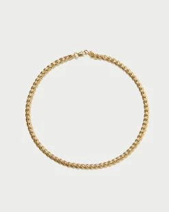 Loeffler Randall Allegra Gold Lock Chain Necklace
