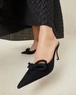 Loeffler Randall Amyra Black Bow Kitten Mule 9 Loeffler Randall Amyra Black Bow Kitten Mule -Outlet Velin Studio Store AMYRA KS BLACK 5