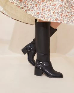 Loeffler Randall Audrey Black Tall Engineer Boot -Outlet Velin Studio Store AUDREY VA BLACK 006copy