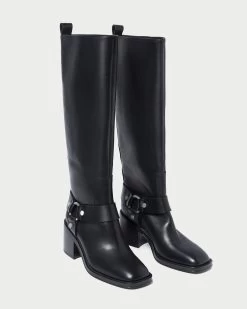 Loeffler Randall Audrey Black Tall Engineer Boot -Outlet Velin Studio Store AUDREY VA BLACK 4