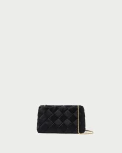 Loeffler Randall Auzeen Black Mini Woven Clutch