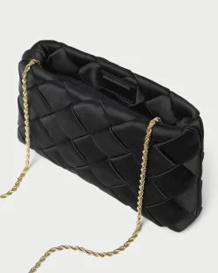 Loeffler Randall Auzeen Black Mini Woven Clutch -Outlet Velin Studio Store AUZEEN WSAT BLACK 4