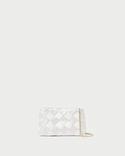 Loeffler Randall Auzeen Cream Mini Woven Clutch