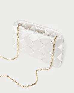 Loeffler Randall Auzeen Cream Mini Woven Clutch -Outlet Velin Studio Store AUZEEN WSAT CREAM 3