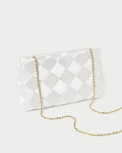 Loeffler Randall Auzeen Cream Mini Woven Clutch -Outlet Velin Studio Store AUZEEN WSAT CREAM 4