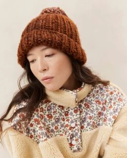 Loeffler Randall Ava Sienna Knit Pompom Hat -Outlet Velin Studio Store AVA WO SIENA 019copy