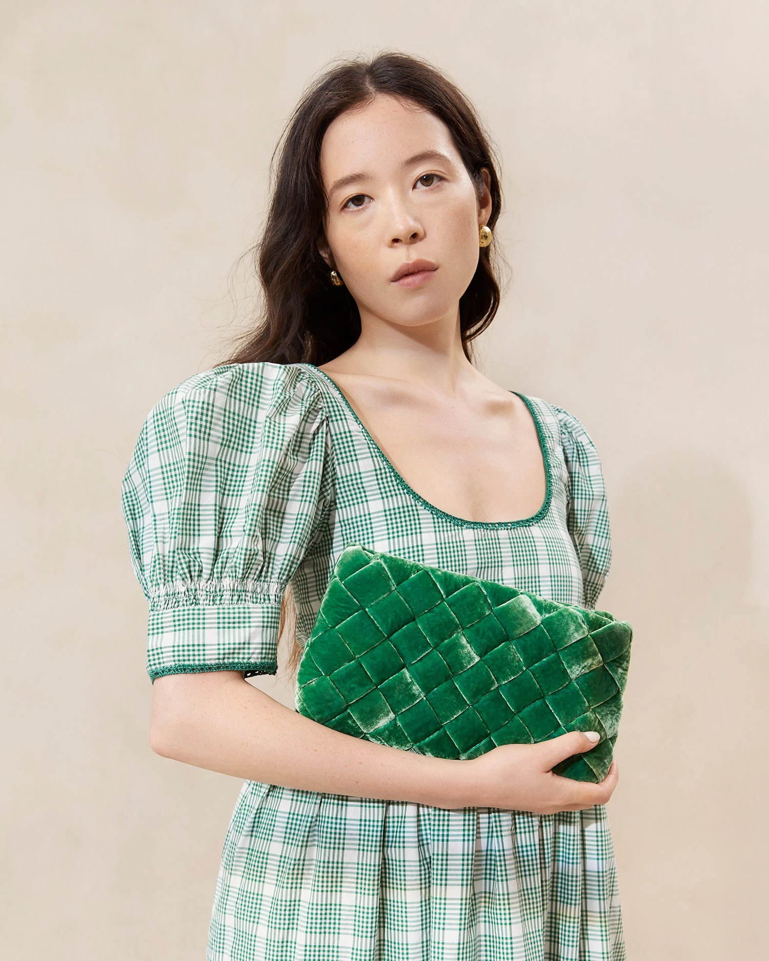 Loeffler Randall Aviva Cyprus Woven Puff Clutch 5 Loeffler Randall Aviva Cyprus Woven Puff Clutch - Image 5