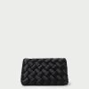 Loeffler Randall Aviva Black Woven Puff Clutch