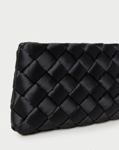 Loeffler Randall Aviva Black Woven Puff Clutch -Outlet Velin Studio Store AVIVA WSAT BLACK 3