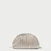 Loeffler Randall Bailey Champagne Pleated Dome Clutch