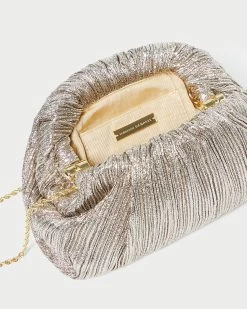 Loeffler Randall Bailey Champagne Pleated Dome Clutch -Outlet Velin Studio Store BAILEY PLA CHAMP 4