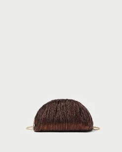 Loeffler Randall Bailey Mocha Pleated Dome Clutch