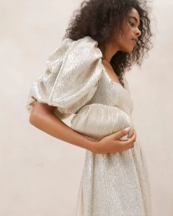 Loeffler Randall Bailey Platinum Pleated Dome Clutch -Outlet Velin Studio Store BAILEY PLA PLTNM 5