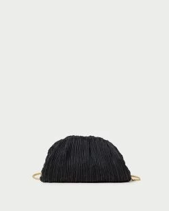 Loeffler Randall Bailey Black Pleated Dome Clutch