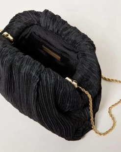 Loeffler Randall Bailey Black Pleated Dome Clutch -Outlet Velin Studio Store BAILEY PLFA BLACK 4