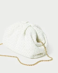 Loeffler Randall Bailey White Raffia Dome Clutch -Outlet Velin Studio Store BAILEY R WHITE 4