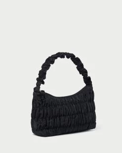 Loeffler Randall Barry Black Gathered Shoulder Bag -Outlet Velin Studio Store BARRY MO BLACK 3