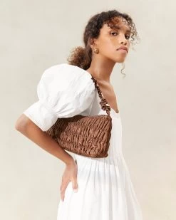 Loeffler Randall Barry Chocolate Gathered Shoulder Bag 9 Loeffler Randall Barry Chocolate Gathered Shoulder Bag -Outlet Velin Studio Store BARRY MO CHOCO 032copy