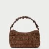 Loeffler Randall Barry Chocolate Gathered Shoulder Bag