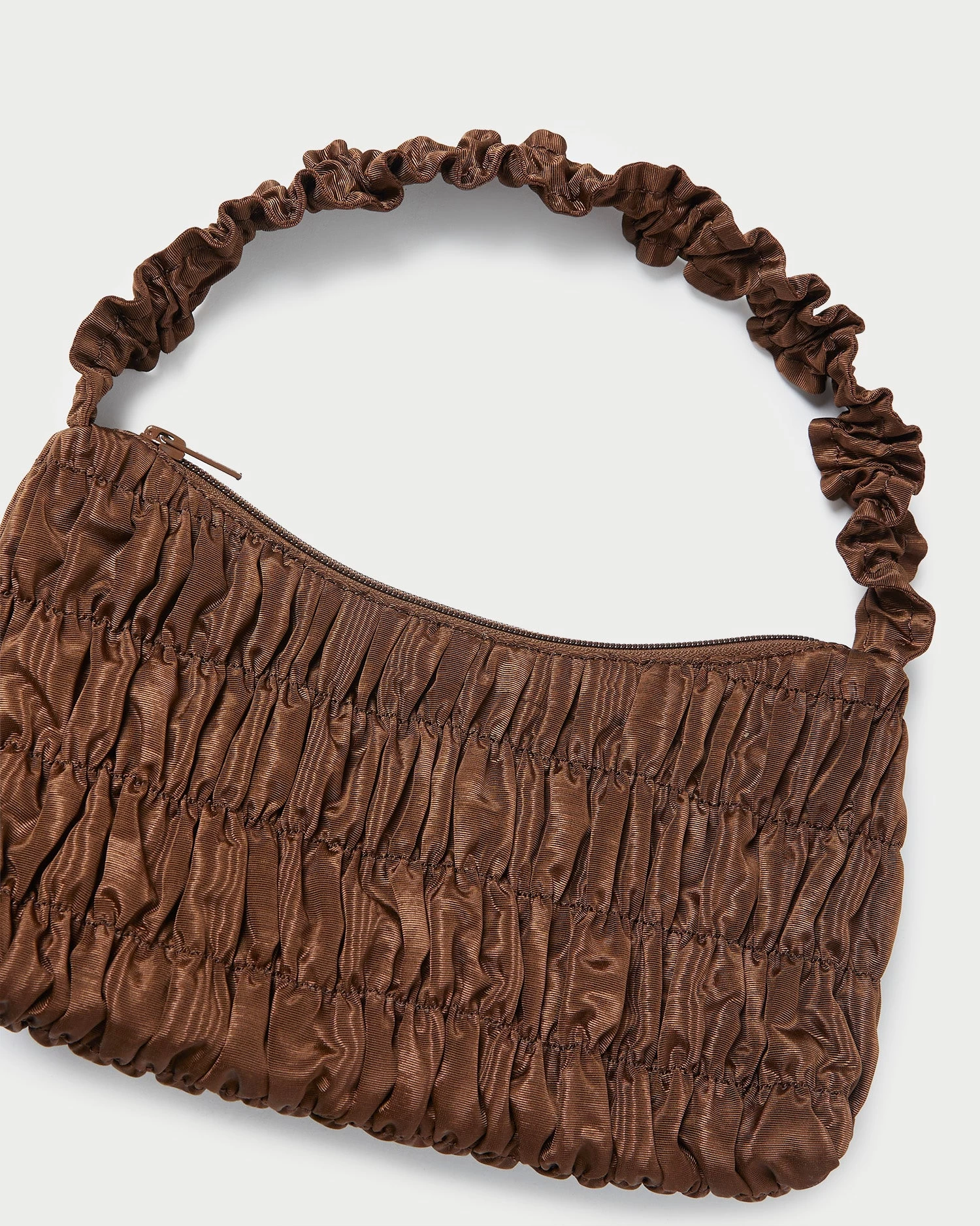 Loeffler Randall Barry Chocolate Gathered Shoulder Bag 4 Loeffler Randall Barry Chocolate Gathered Shoulder Bag - Image 4