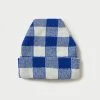 Loeffler Randall Bartlet Blue Checker Knit Beanie