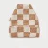 Loeffler Randall Bartlet Camel Checker Knit Beanie