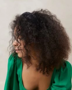 Loeffler Randall Bellamy Black Diamanté Puffy Headband -Outlet Velin Studio Store BELLAMY DIAM BLACK 3