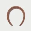 Loeffler Randall Bellamy Chocolate Moiré Headband