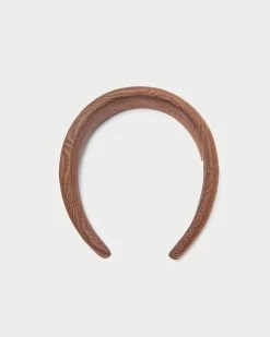 Loeffler Randall Bellamy Chocolate Moiré Headband