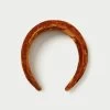 Loeffler Randall Bellamy Ochre Velvet Headband