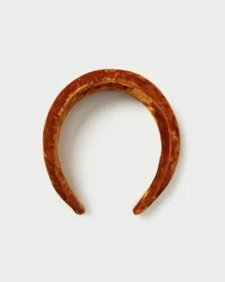 Loeffler Randall Bellamy Ochre Velvet Headband