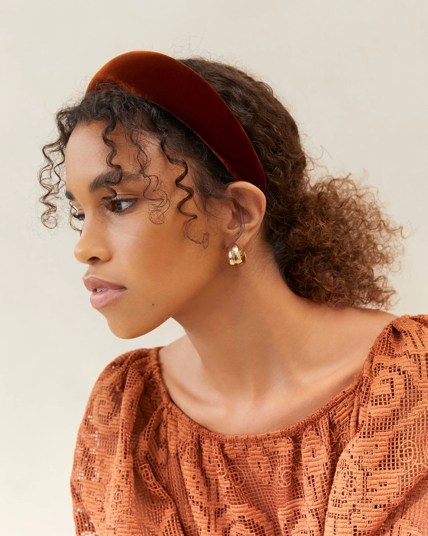 Loeffler Randall Bellamy Sienna Velvet Headband 3 Loeffler Randall Bellamy Sienna Velvet Headband - Image 3