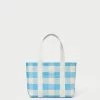Loeffler Randall Bennett Blue Gingham Medium Tote