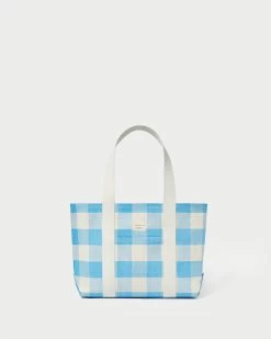 Loeffler Randall Bennett Blue Gingham Medium Tote