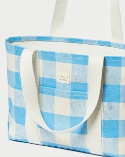 Loeffler Randall Bennett Blue Gingham Medium Tote -Outlet Velin Studio Store BENNET WNP BLUGI 3