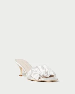 Loeffler Randall Bianca Cream Kitten Heel Mule