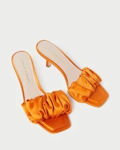 Loeffler Randall Bianca Marigold Kitten Heel Mule -Outlet Velin Studio Store BIANCA SATN MARGD 4