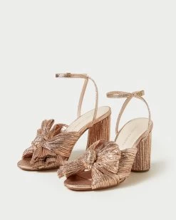 Loeffler Randall Camellia Dune Pleated Bow Heel -Outlet Velin Studio Store CAMELLIA PLA DUNE42