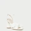 Loeffler Randall Camellia White Pleated Bow Heel