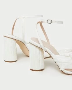 Loeffler Randall Camellia White Pleated Bow Heel 8 Loeffler Randall Camellia White Pleated Bow Heel -Outlet Velin Studio Store CAMELLIA PLFV WHITE 4